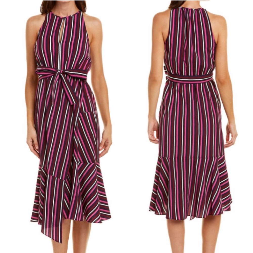 NWT Derek Lam 10 Crosby Tie-Waist Midi Dress - Size 4